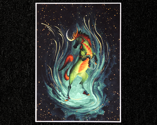 Dream Caster - A4 Gold ink hand embellished print - 2CS