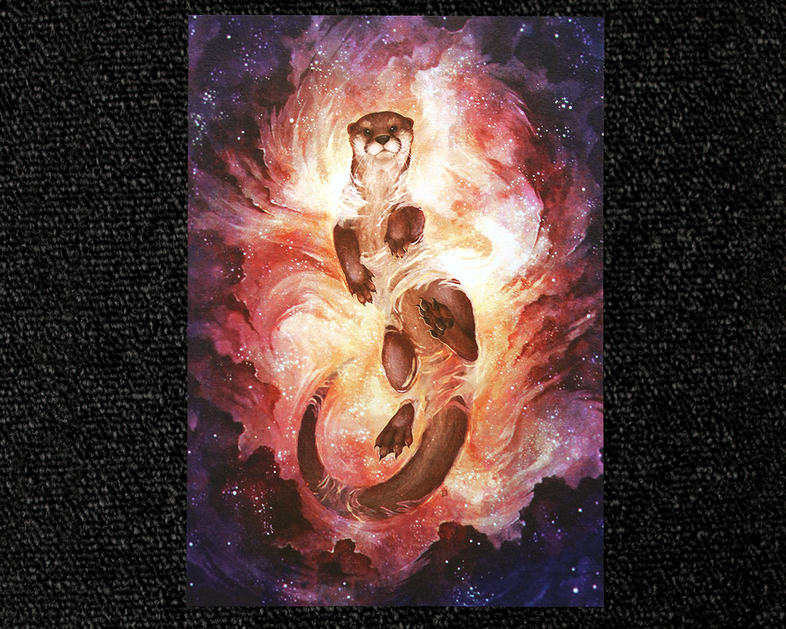 Otter Space (Alt Colour) - A5 Pearlescent Print - 2CS
