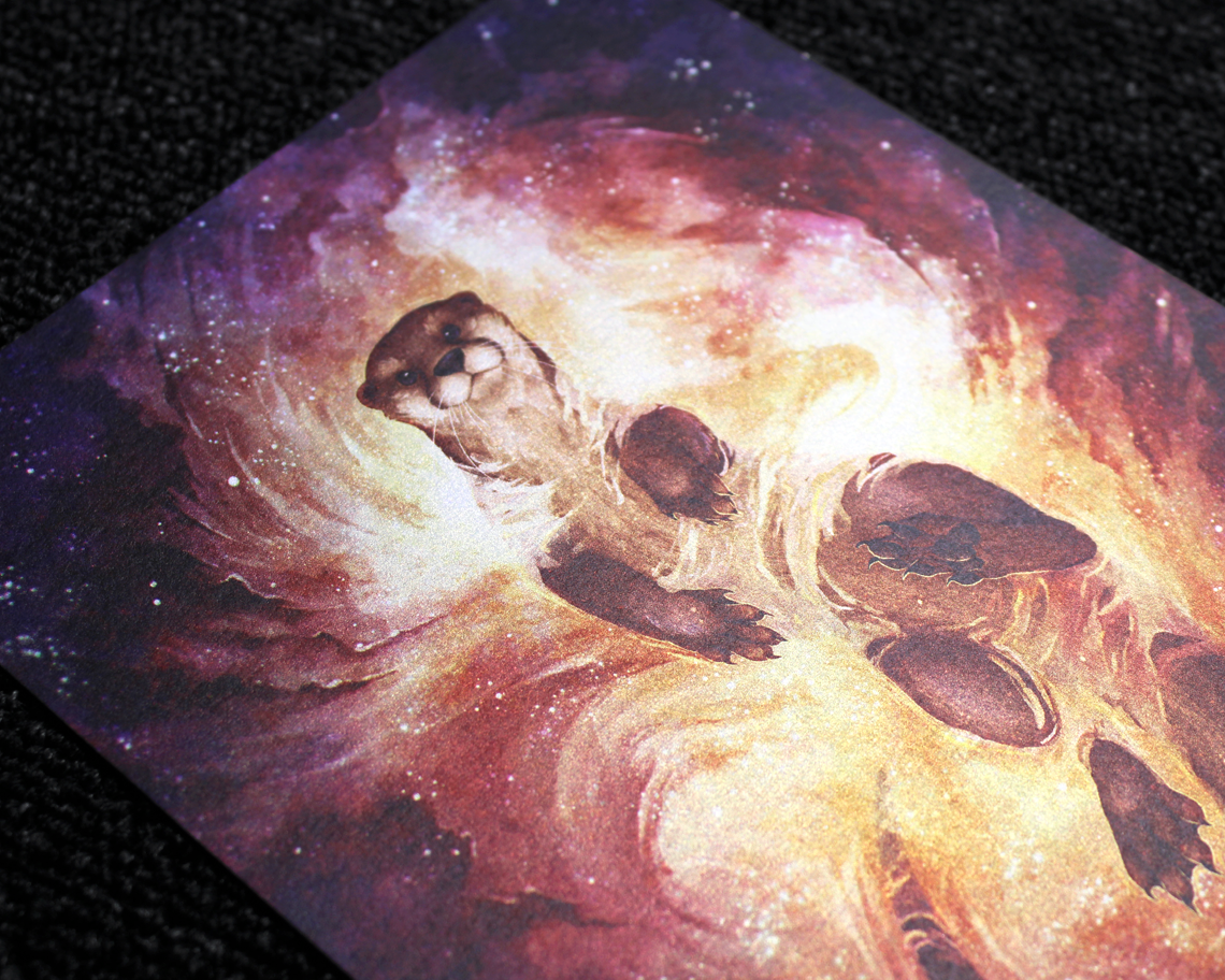 Otter Space (Alt Colour) - A5 Pearlescent Print - 2CS