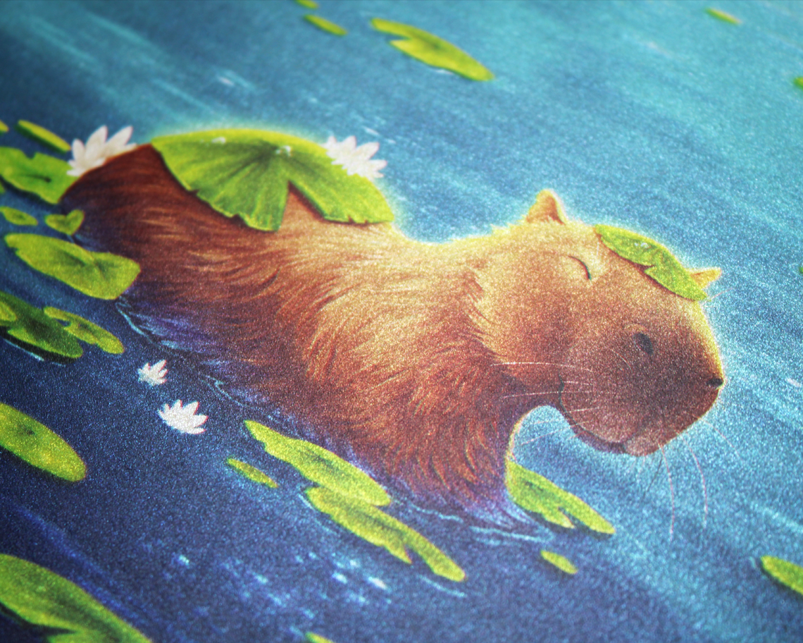 Capybara - A5 Pearlescent Print