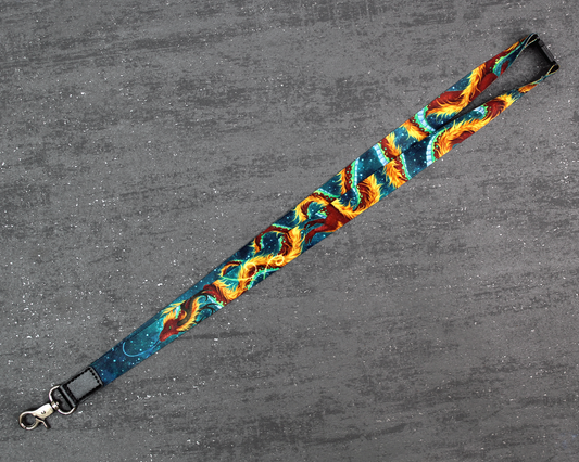Space Themed Eastern Dragon - Lanyard