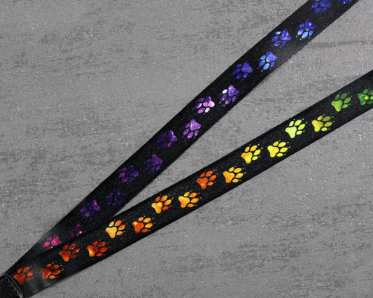 Colourful Cosmic Paws - Lanyard