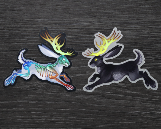 Dark Jackalope Vinyl Stickers