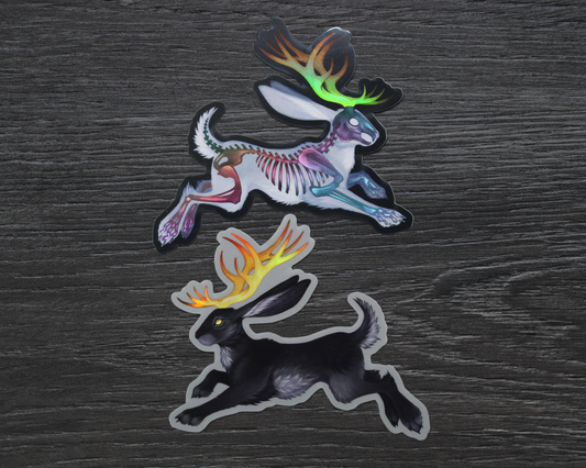 Dark Jackalope Vinyl Stickers