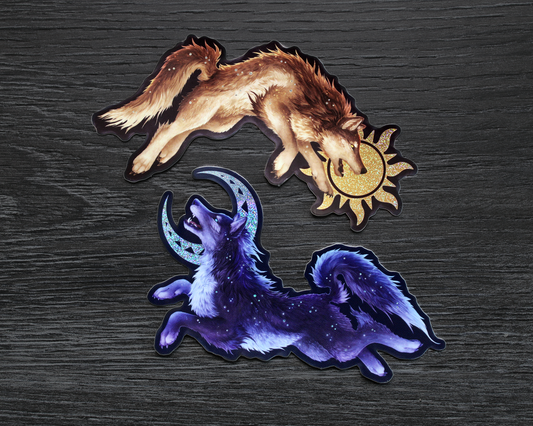Norse Wolves Skoll & Hati - Vinyl Stickers