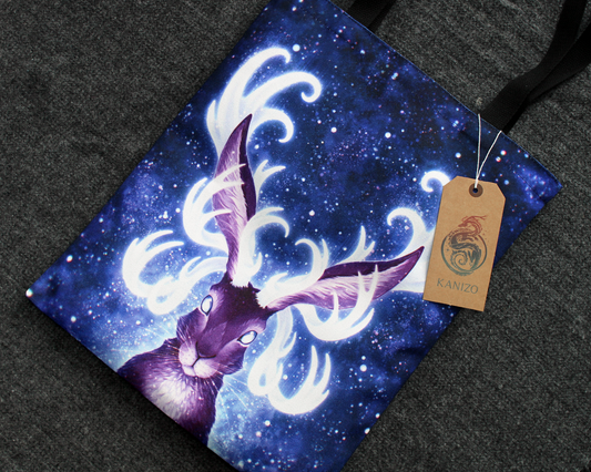 Stardust Jackalope - Canvas Tote Bag