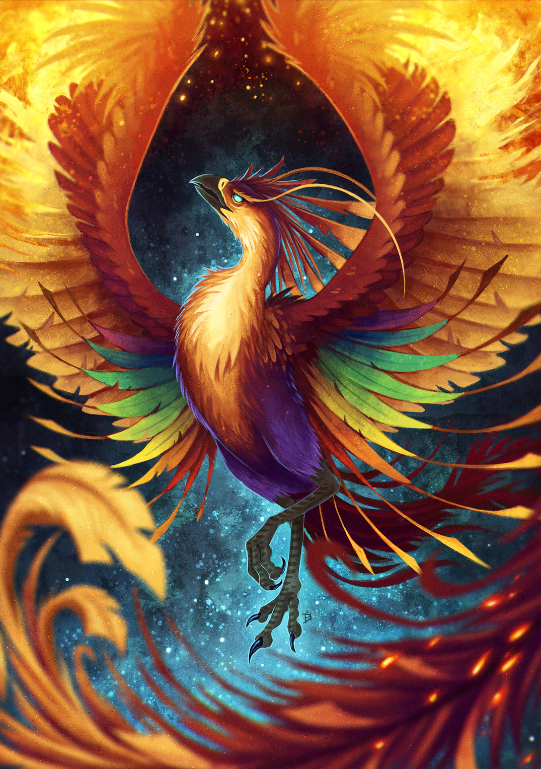 Phoenix - A5 Pearlescent Print - 2CS