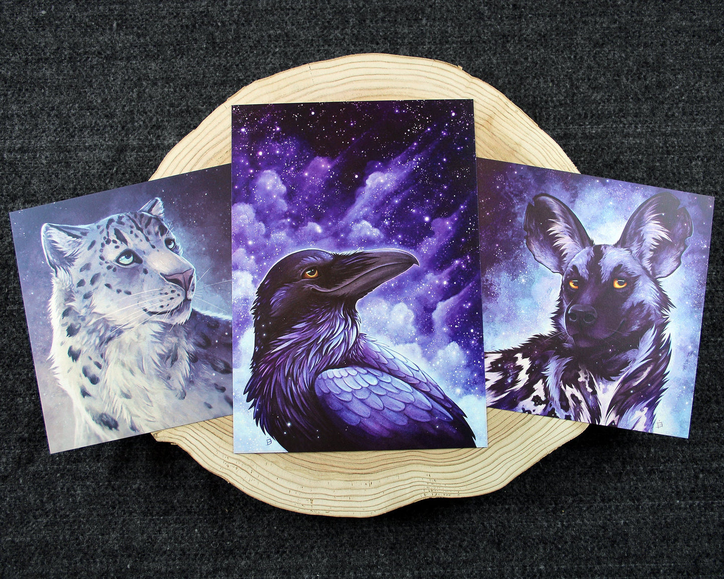 Cosmic Painted Dog - A5 Pearlescent Print