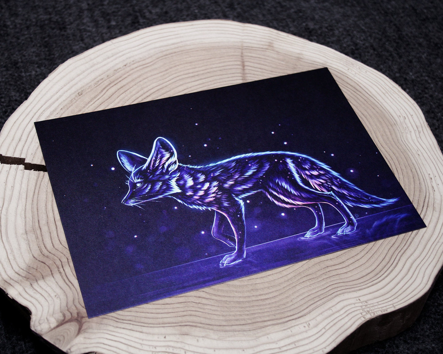 Stardust Fennec Fox - A5 Pearlescent Print