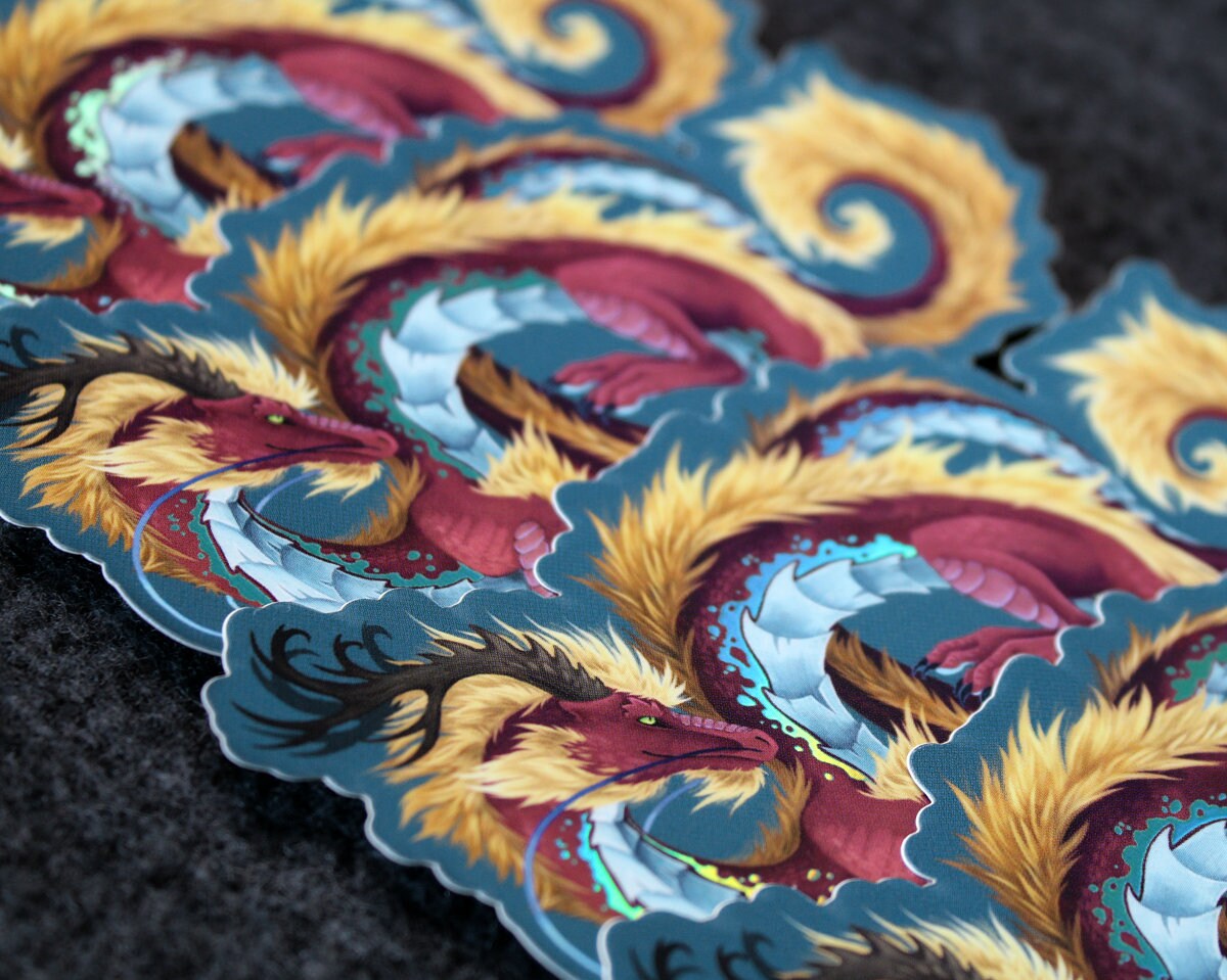 Eastern Dragon - Holographic Sticker