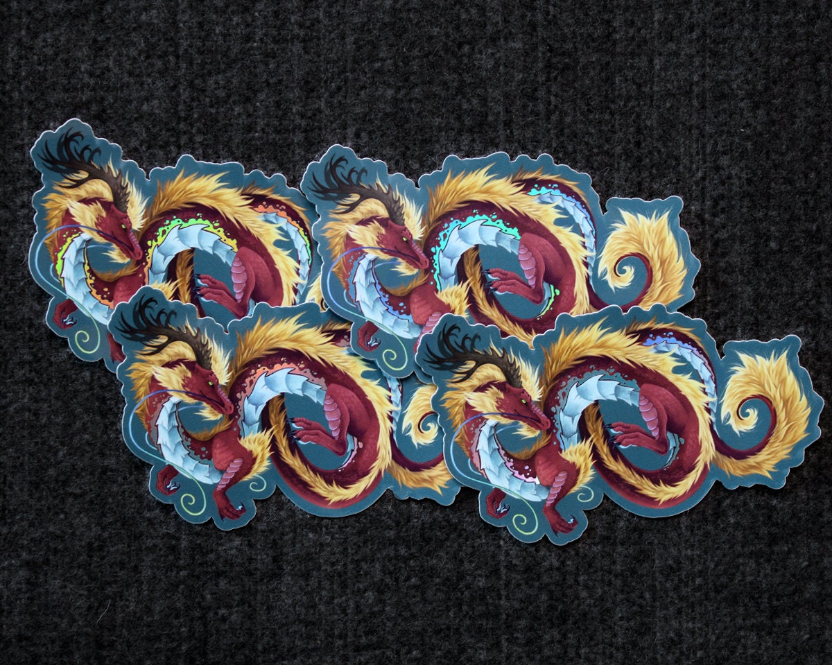 Eastern Dragon - Holographic Sticker