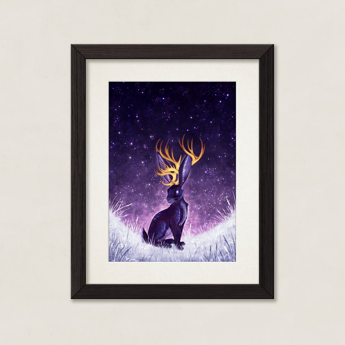 Watchful Jackalope - A4 Print