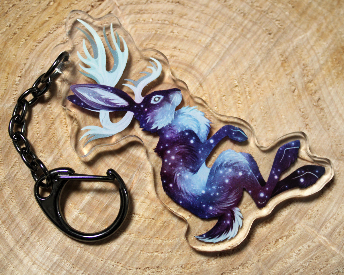 Jackalope - Double sided acrylic keyring charm