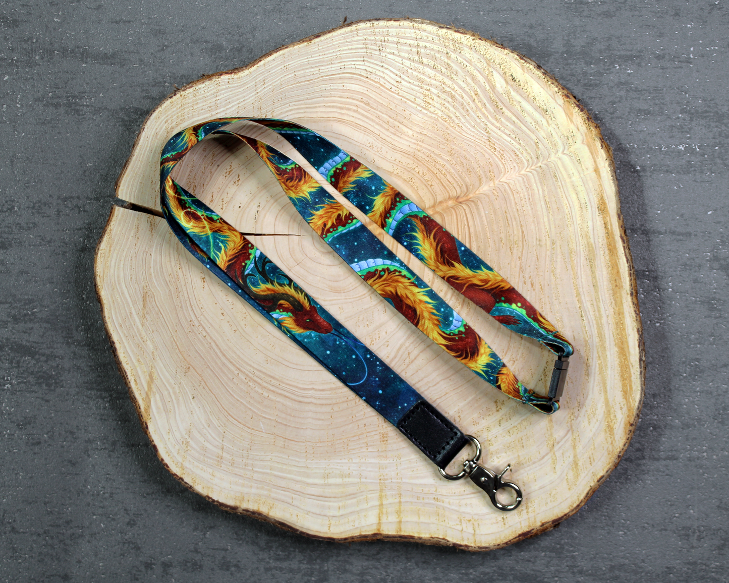 Space Themed Eastern Dragon - Lanyard