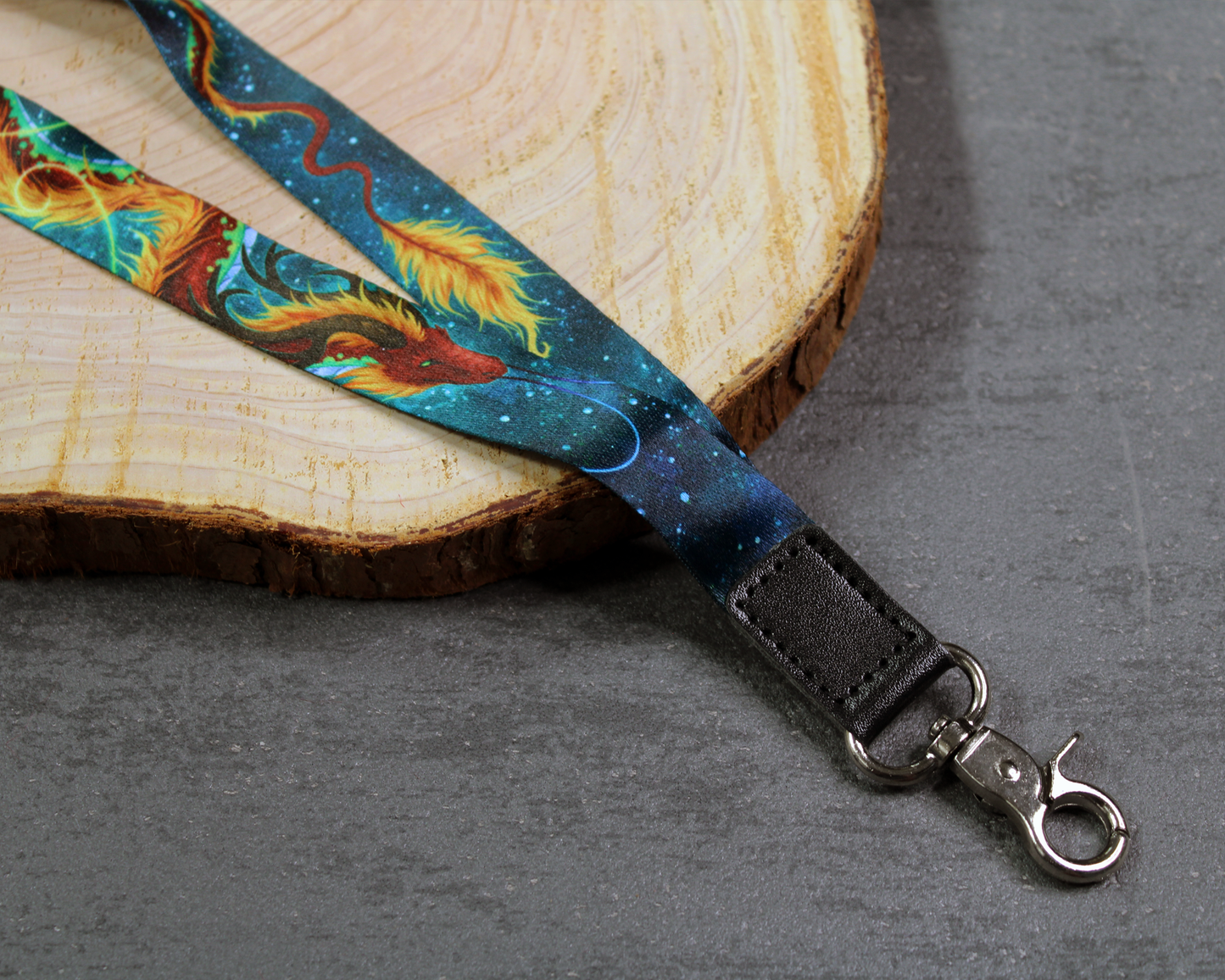 Space Themed Eastern Dragon - Lanyard