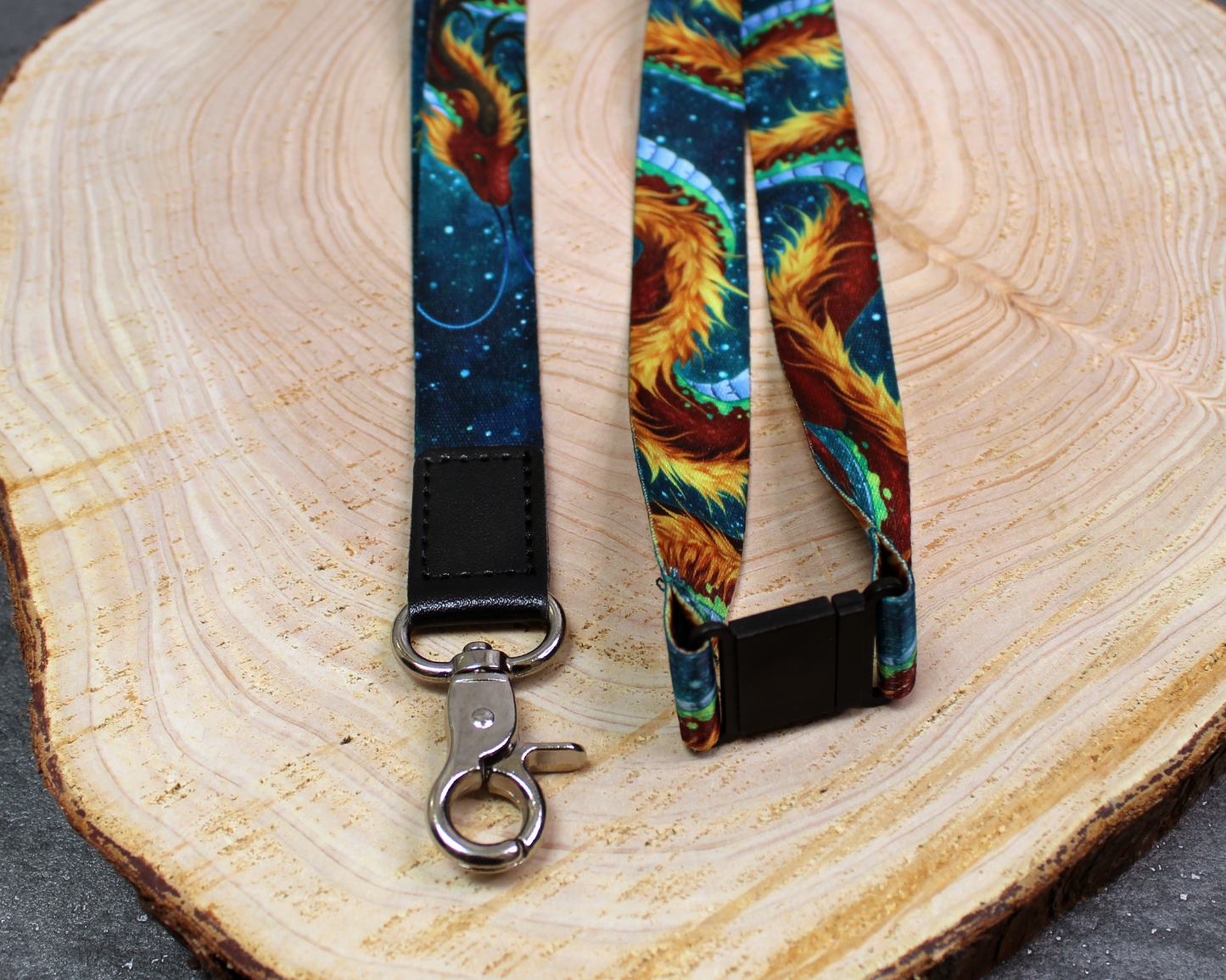 Space Themed Eastern Dragon - Lanyard