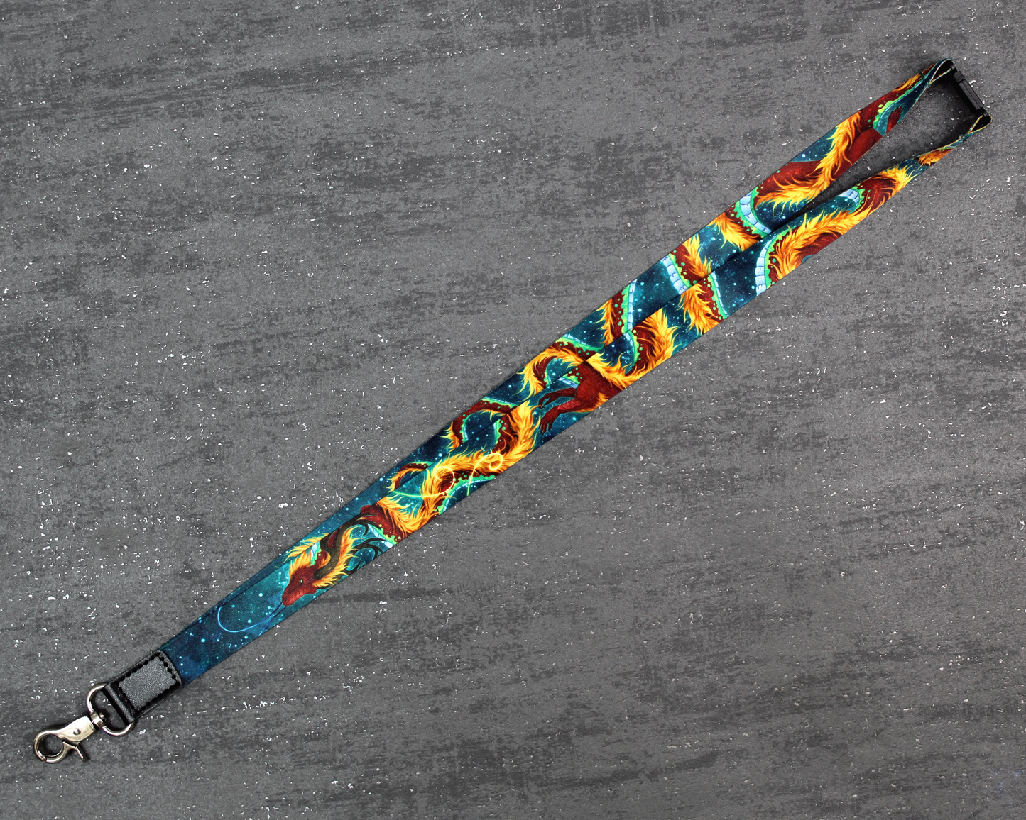 Space Themed Eastern Dragon - Lanyard