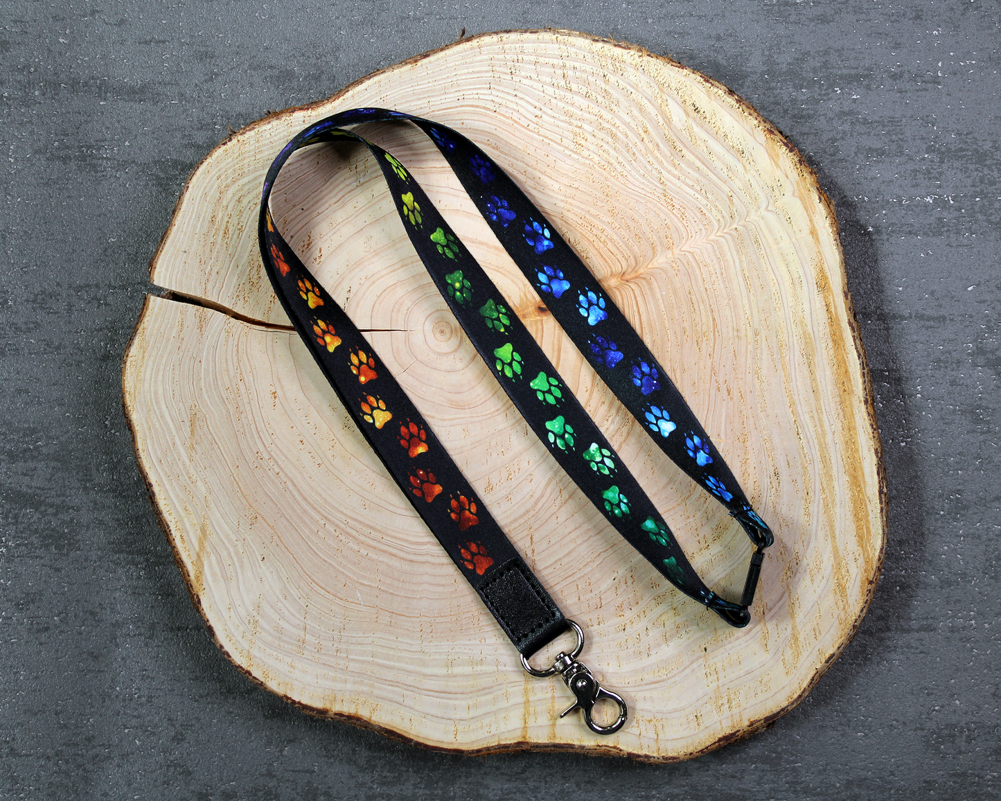 Colourful Cosmic Paws - Lanyard