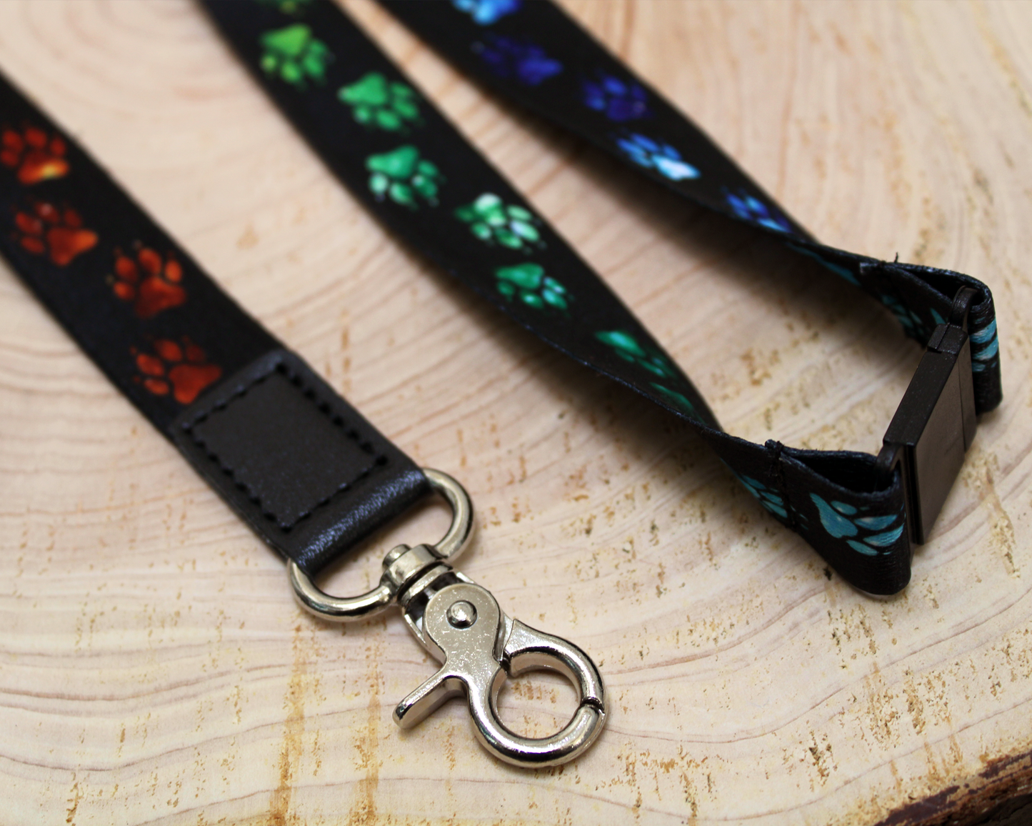 Colourful Cosmic Paws - Lanyard
