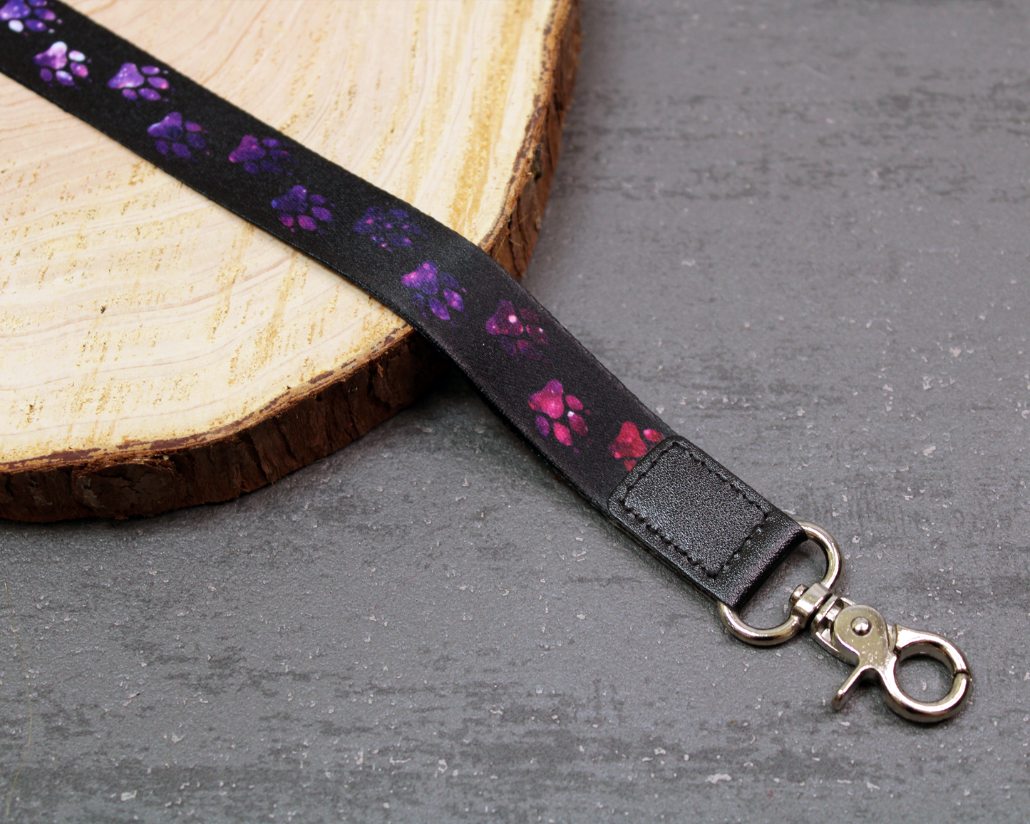 Colourful Cosmic Paws - Lanyard