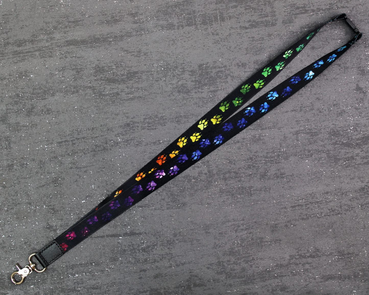 Colourful Cosmic Paws - Lanyard