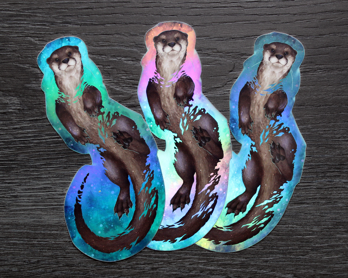 Otter Space - Rainbow Holographic Vinyl Sticker