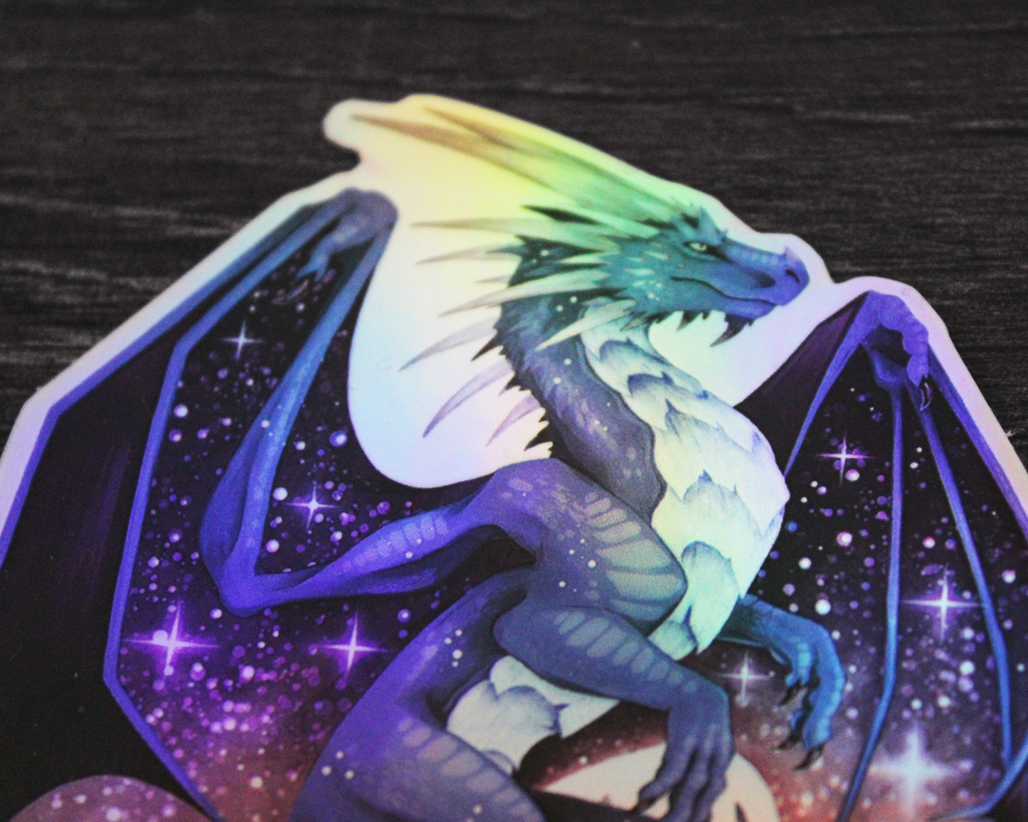 Blue Celestial and Red Dragon Vinyl Stickers