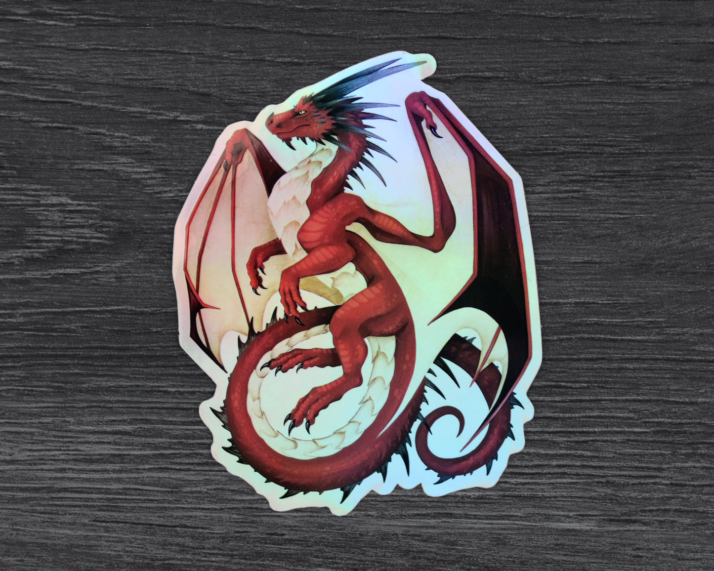 Blue Celestial and Red Dragon Vinyl Stickers