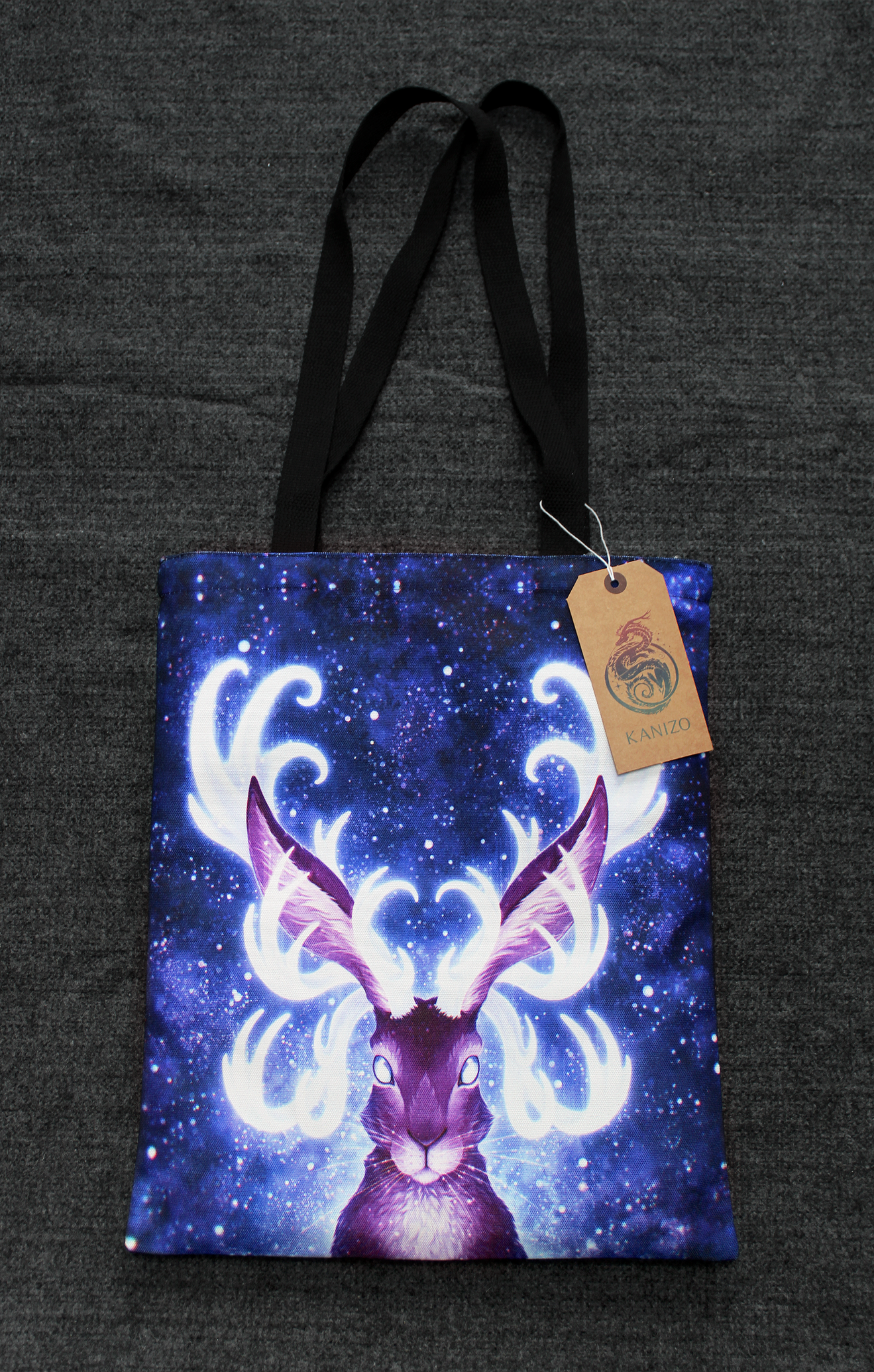 Stardust Jackalope - Canvas Tote Bag