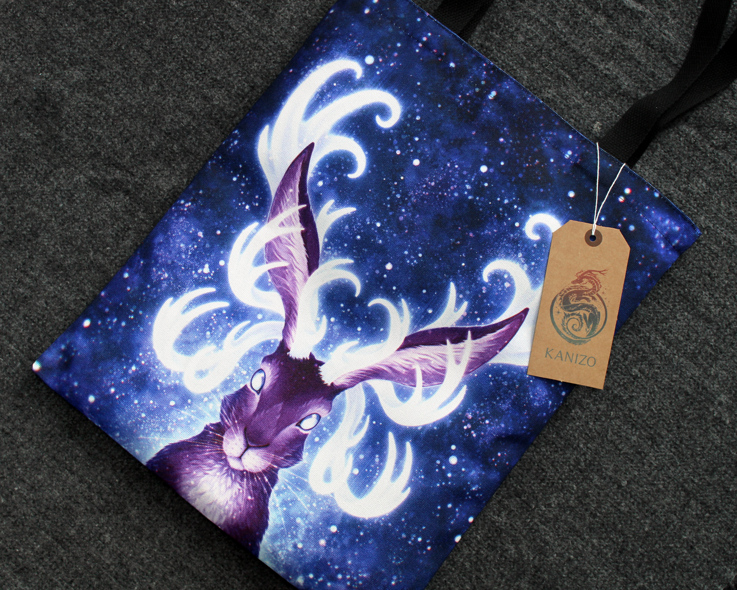 Stardust Jackalope - Canvas Tote Bag