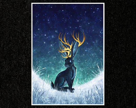 Watchful, colour variant - A4 print, plain or gold ink option - 2CS