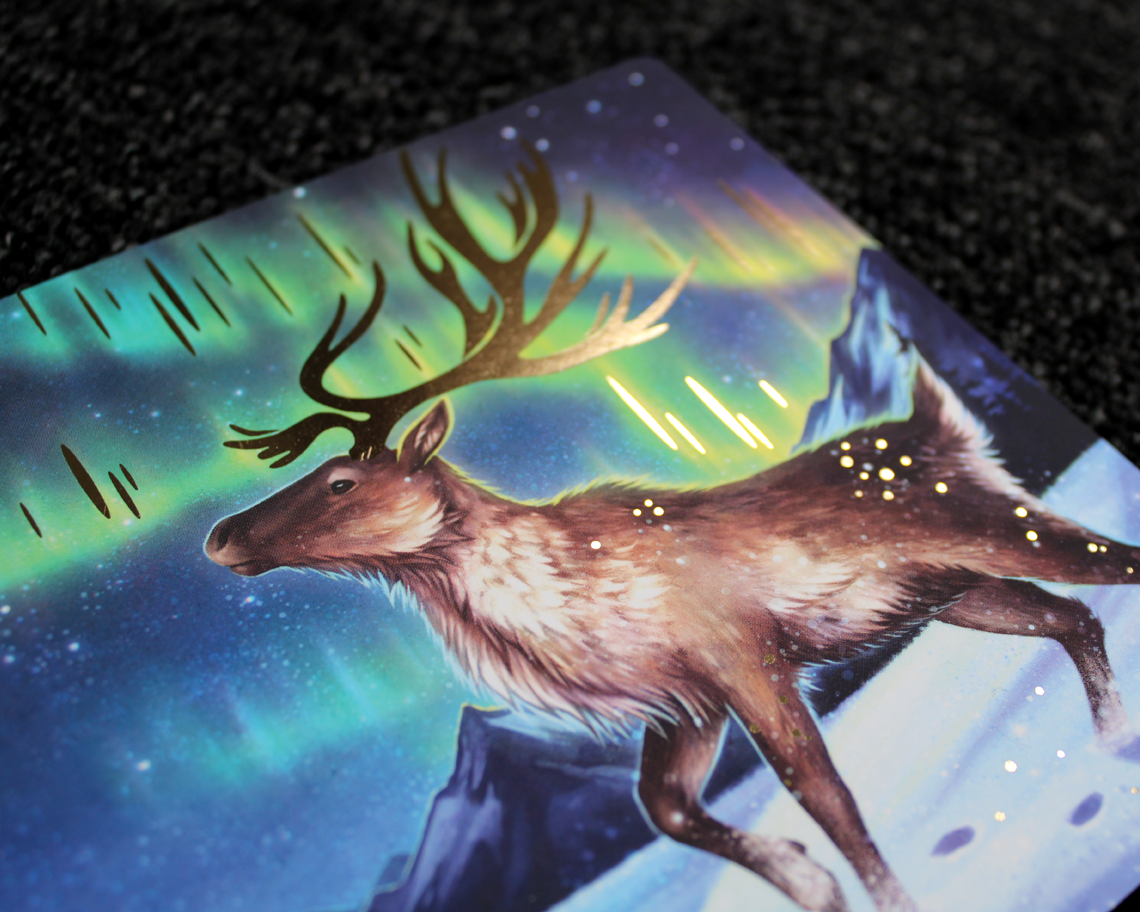 Aurora Nights - 5x7" Gold Foil Blank Greeting Card - 2CS