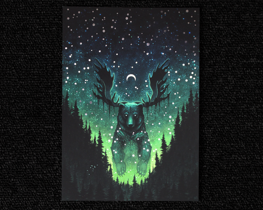 Forest Keeper - A5 silver foil Print - 2CS