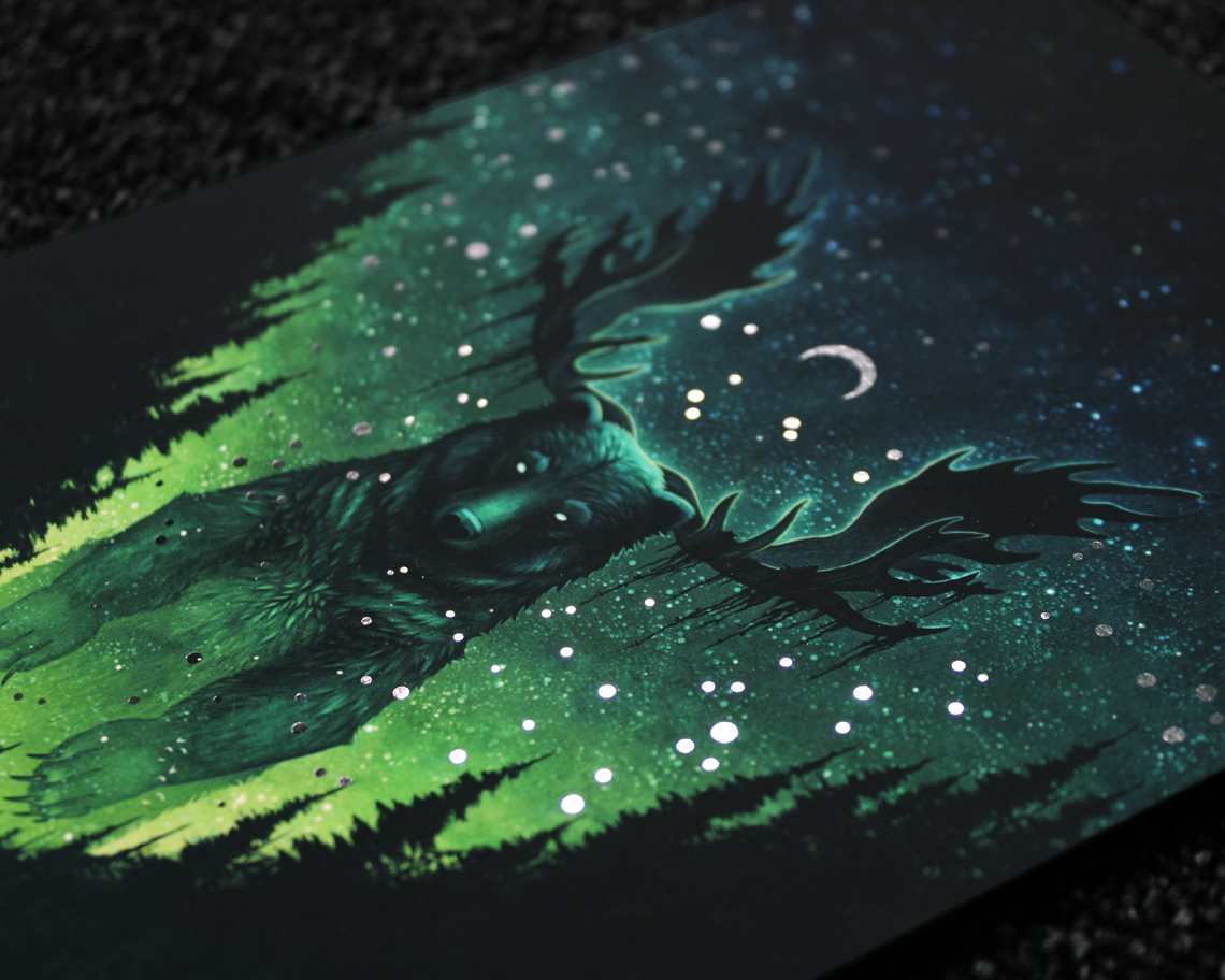 Forest Keeper - A5 silver foil Print - 2CS
