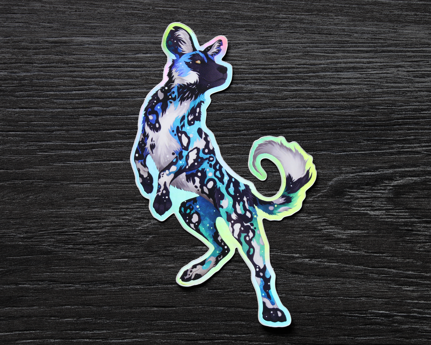 Cosmic Painted Dogs Vinyl Stickers