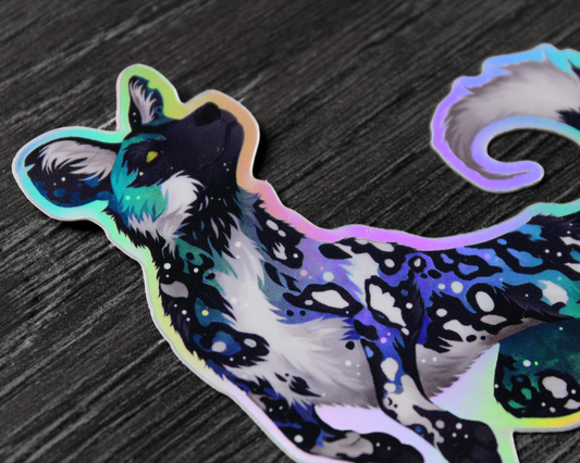 Cosmic Painted Dogs Vinyl Stickers