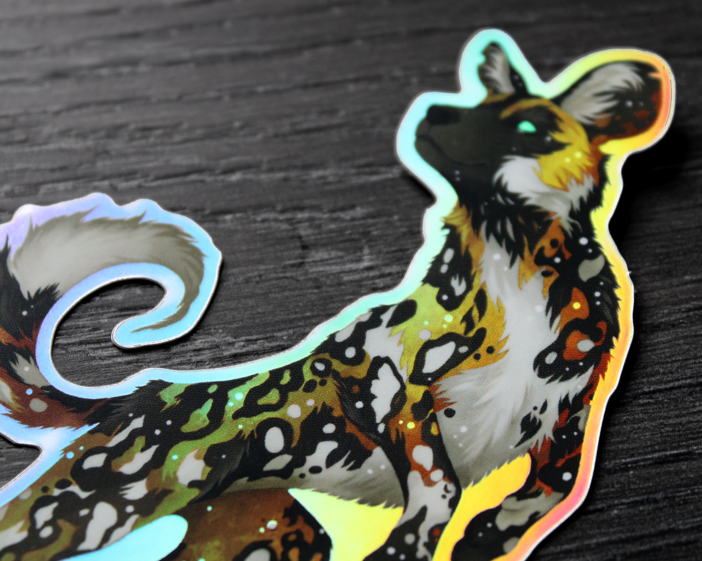 Cosmic Painted Dogs Vinyl Stickers