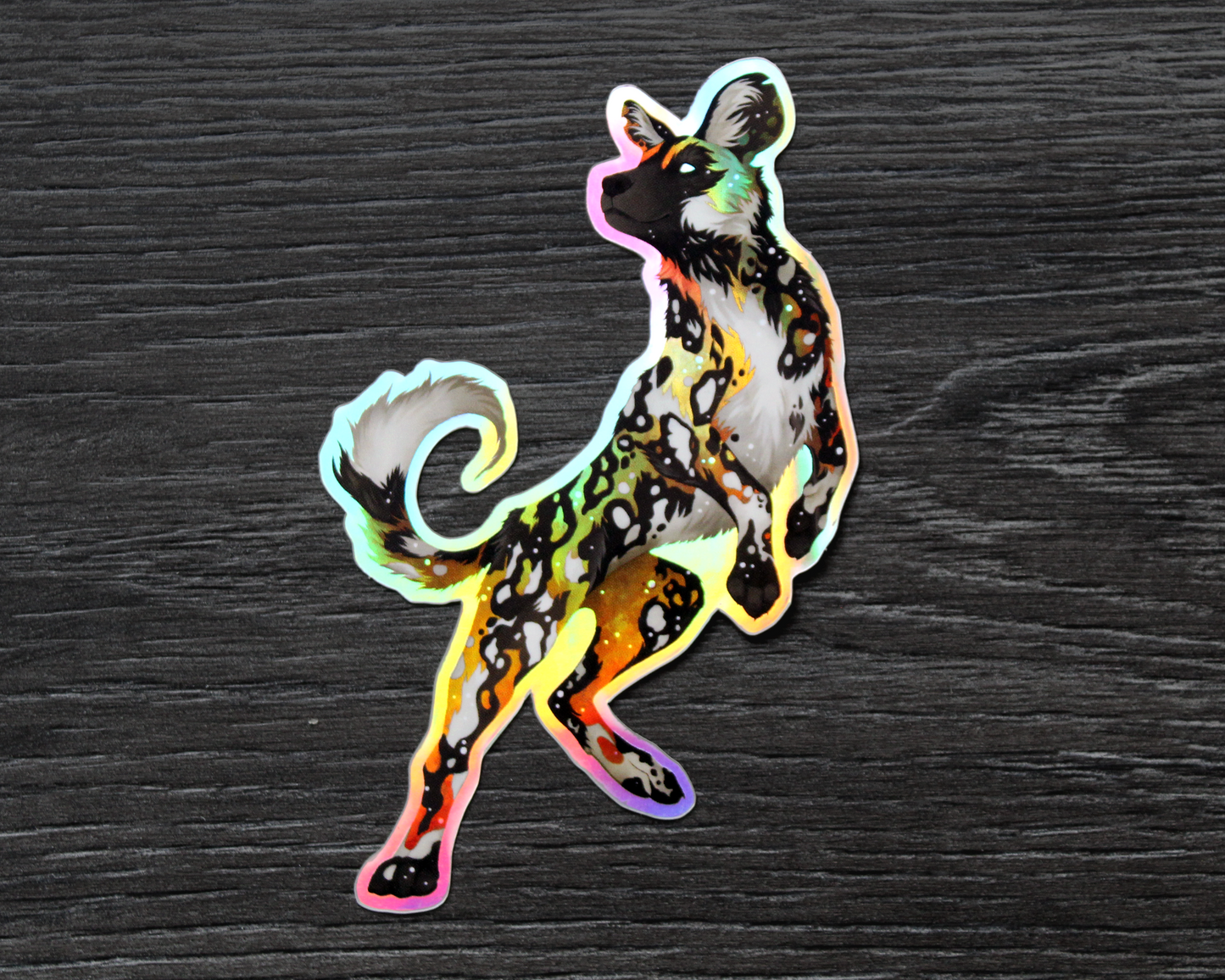 Cosmic Painted Dogs Vinyl Stickers