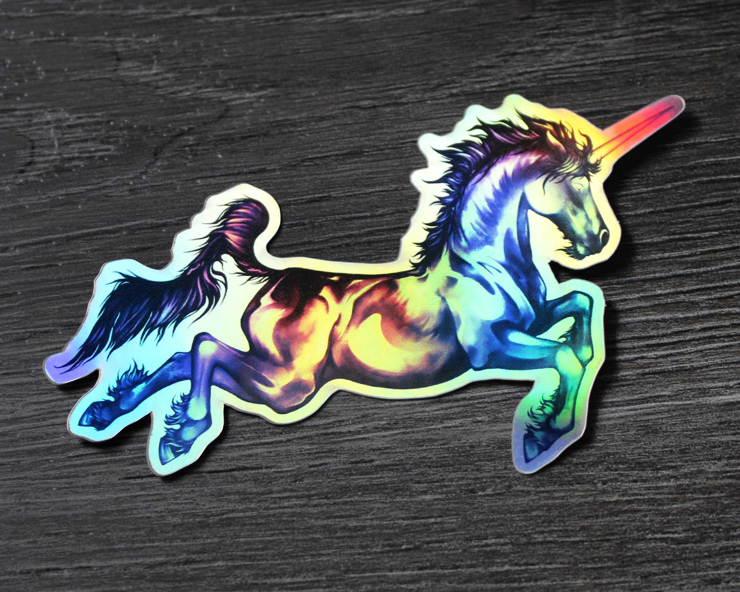 Unicorn - Rainbow Holographic Vinyl Sticker