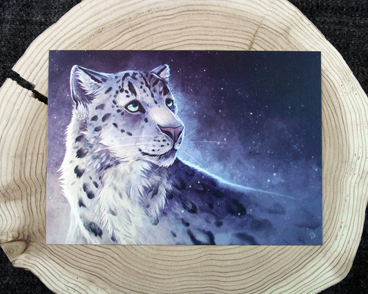 Snow Leopard - A5 Pearlescent Print