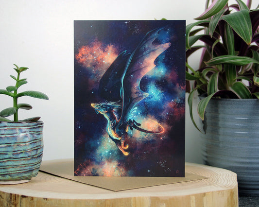 Cosmic Dragon - 5x7" Blank Greeting Card