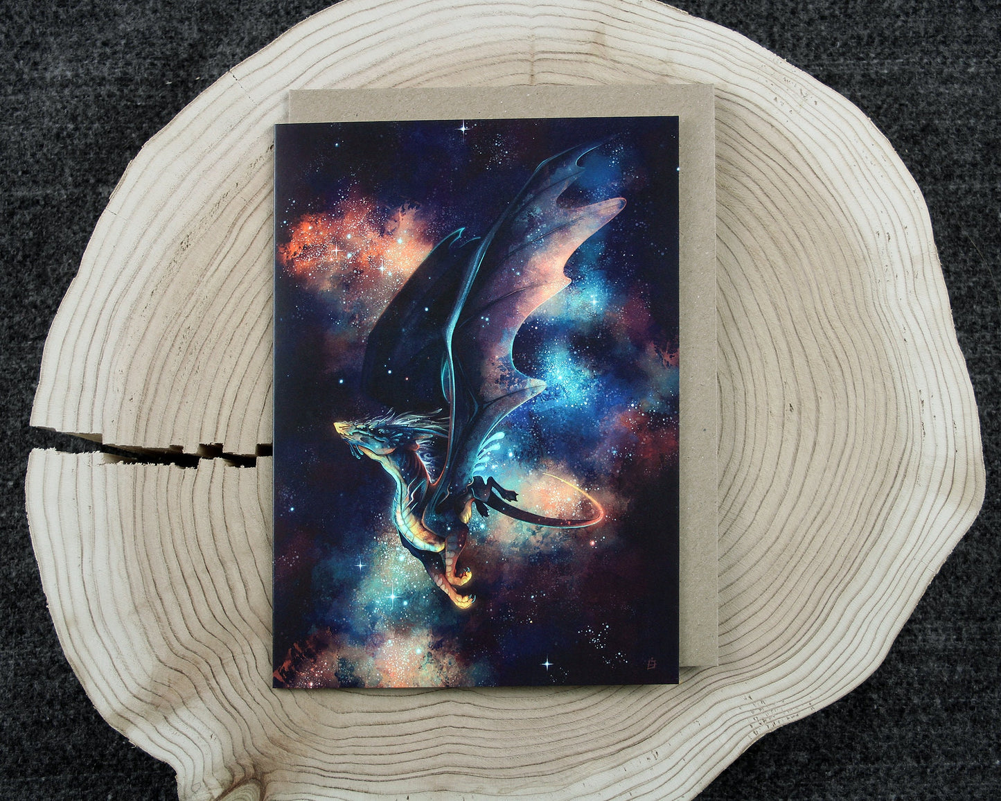 Cosmic Dragon - 5x7" Blank Greeting Card