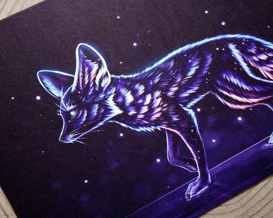 Stardust Fennec Fox - A5 Pearlescent Print